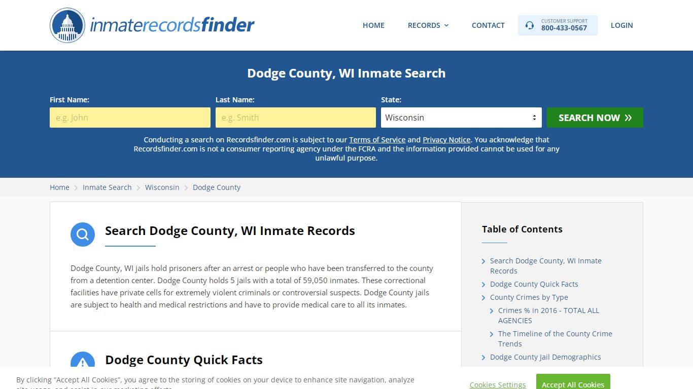 Dodge County, WI Inmate Lookup & Jail Records Online